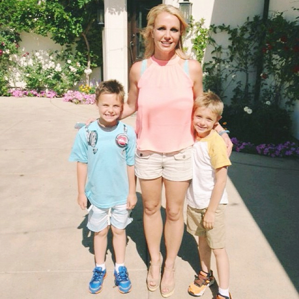 Britney Spears with sons Sean Preston and Jayden James