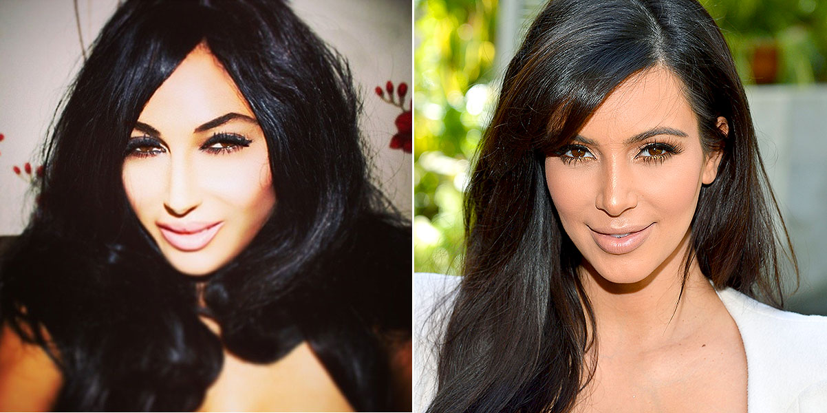 Claire Leeson a Kim Kardashian lookalike