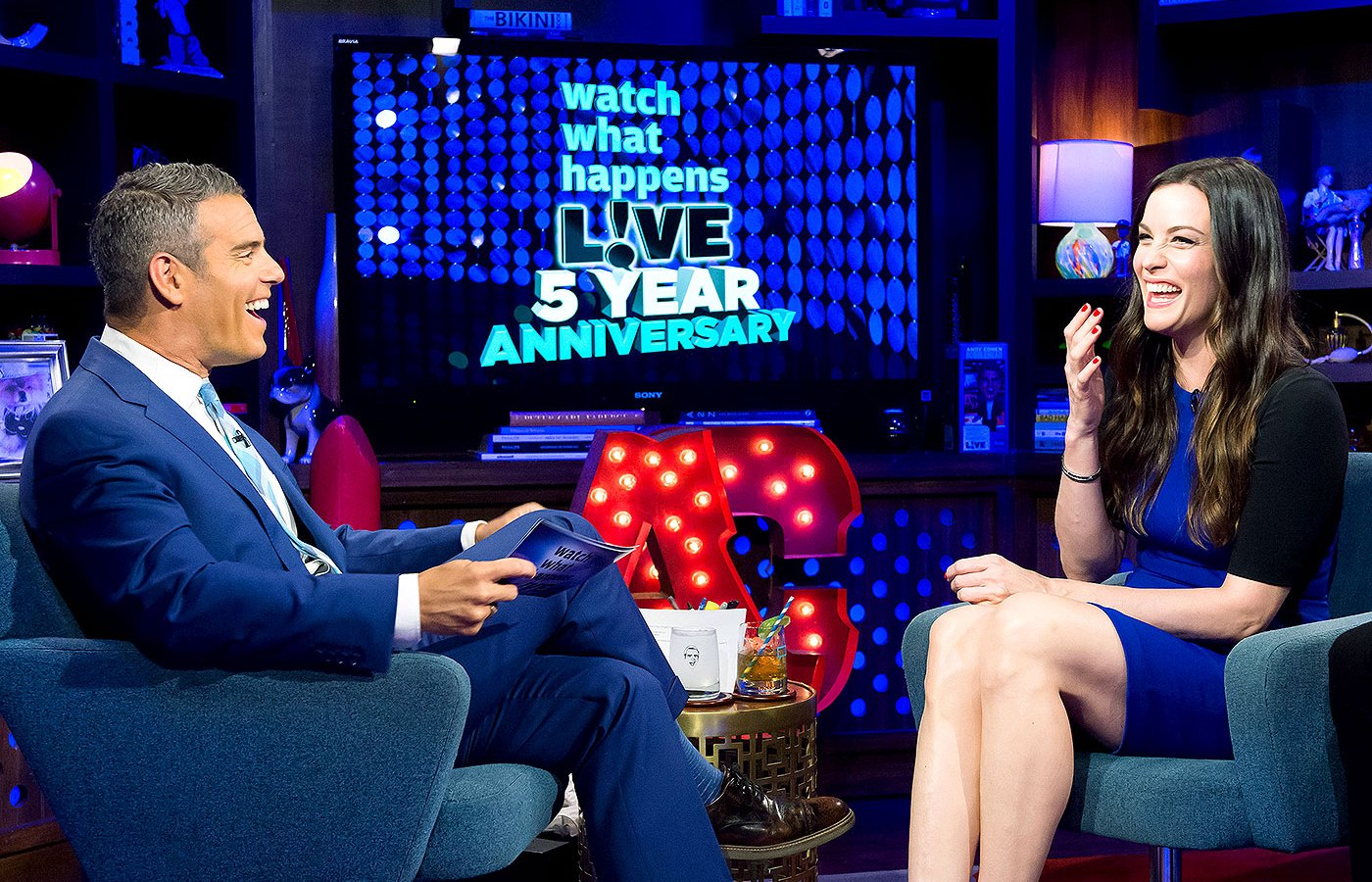Andy Coen and Liv Tyler on WWHL