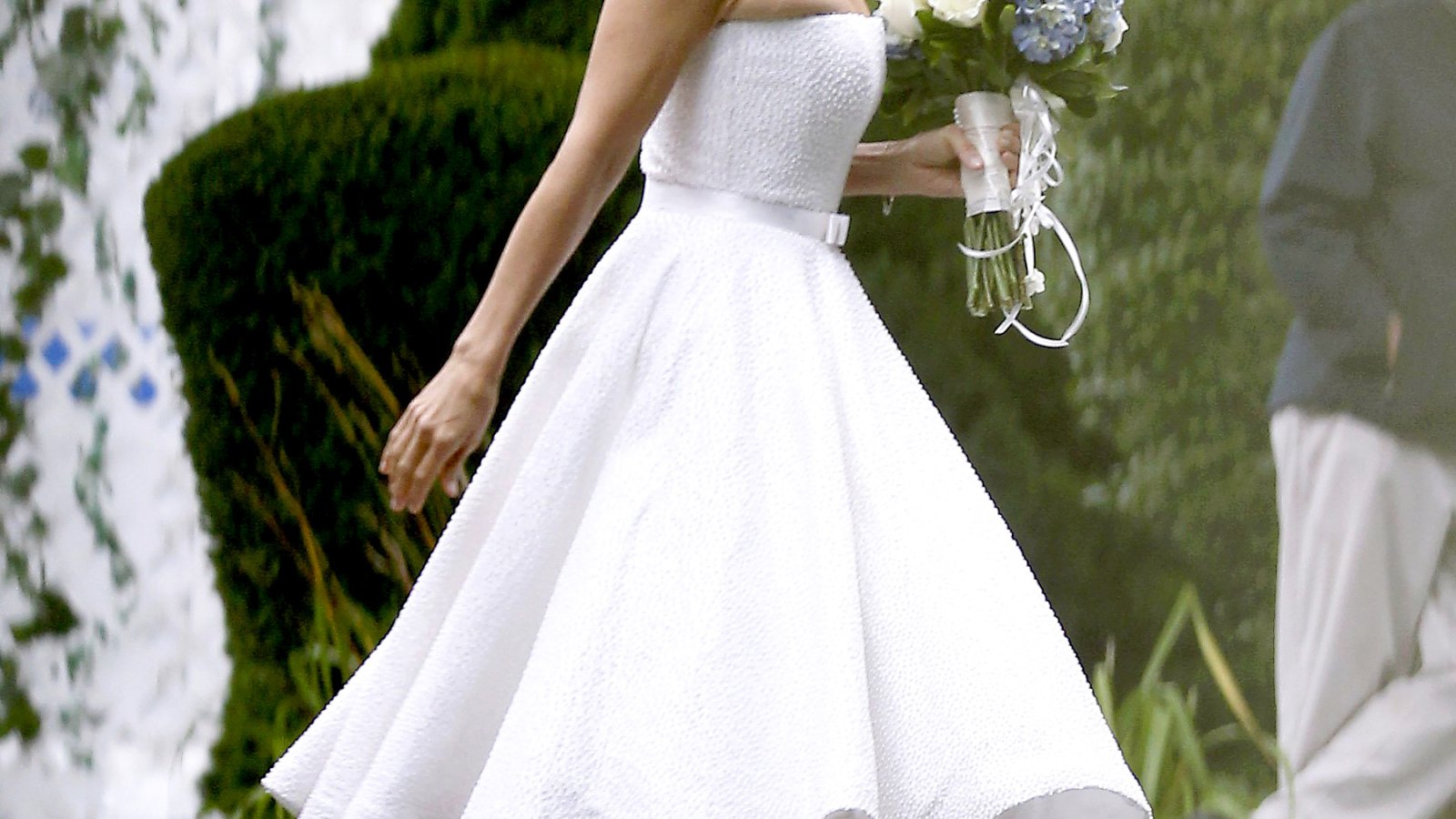 Cheryl Hines in her wedding dress in Hyannis Porton August 2, 2014