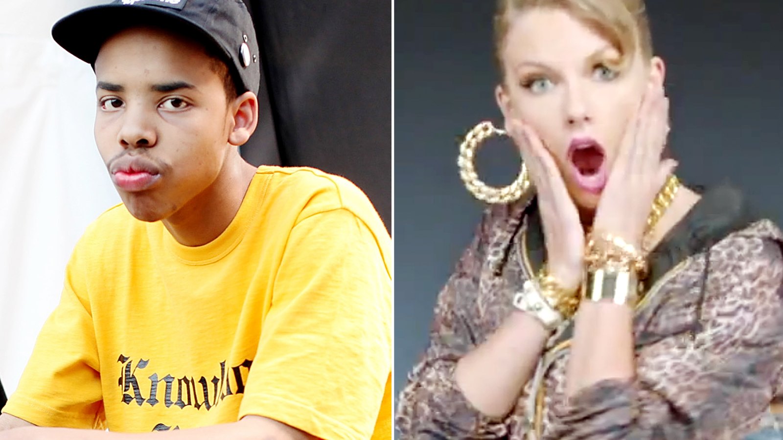Earl Sweatshirt and Taylor Swift in her new video "Shake It Off"