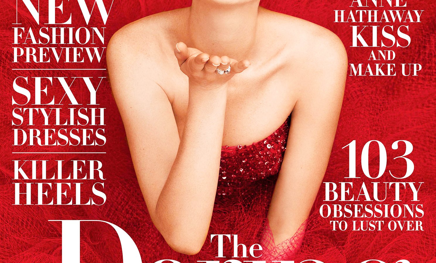 Anne Hathaway on the cover of Harper's Bazaar