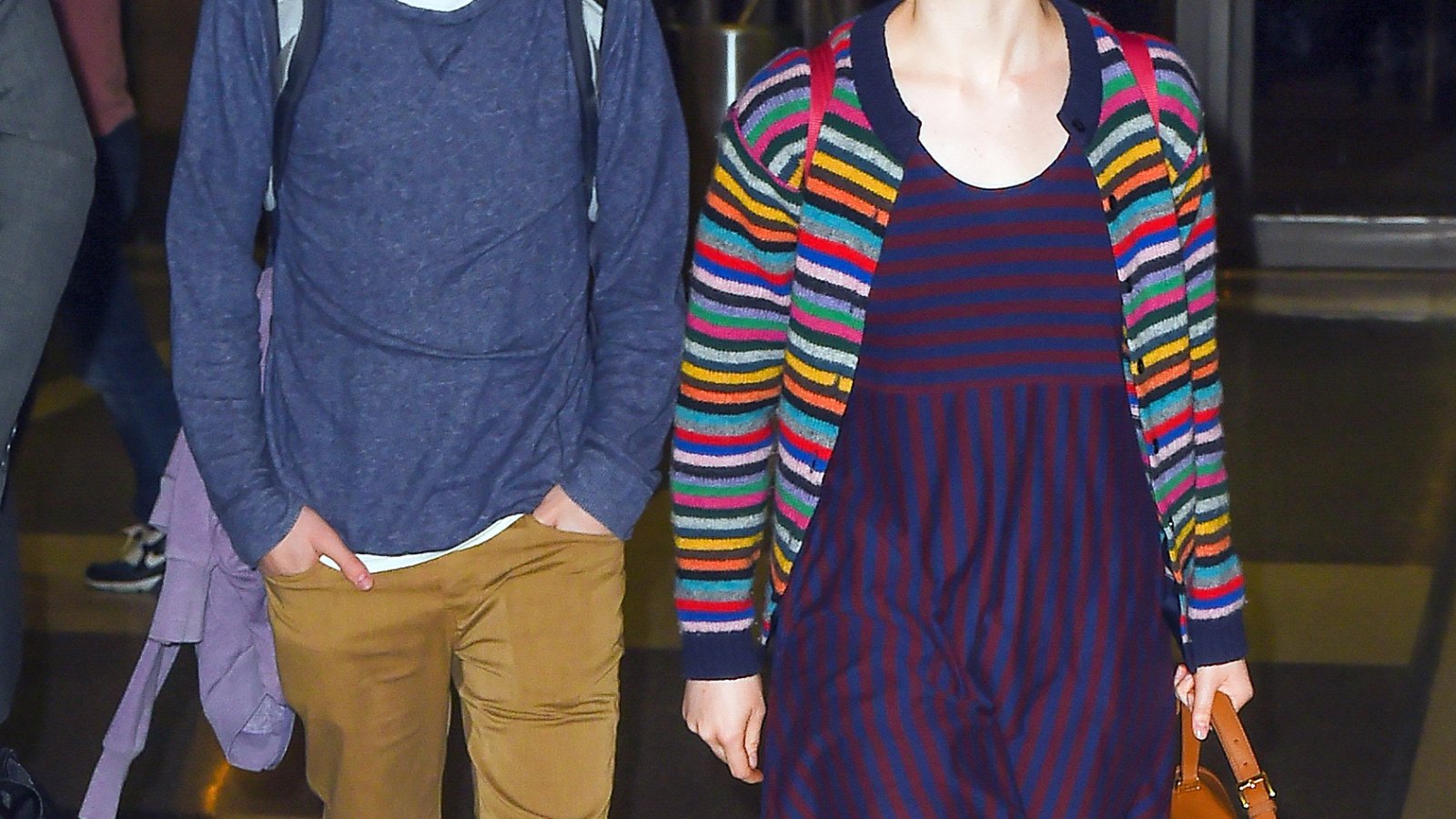 Jesse Eisenberg and Mia Wasikowska at LAX on November 9, 2014