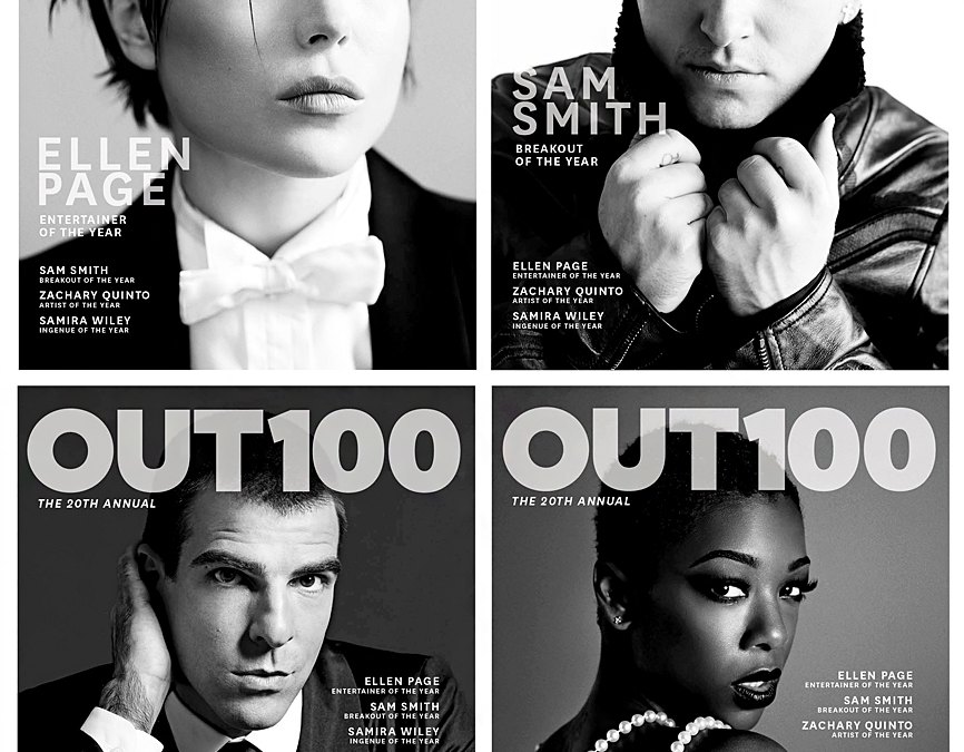 Ellen Page and Sam Smith are two of Out Magazine's OUT100 honoroees