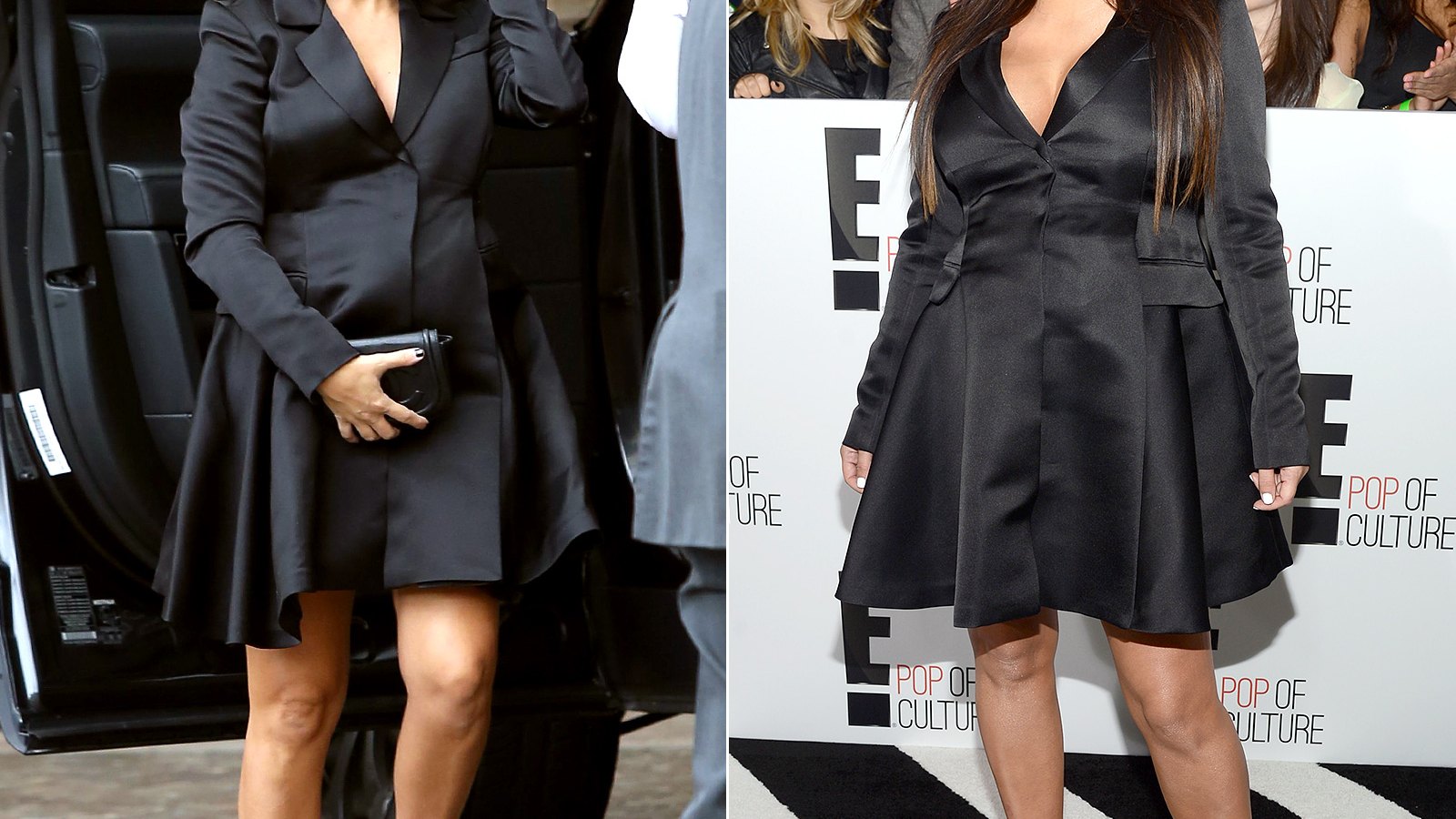 Kourtney Kardashian Borrows Kim's Maternity Dress For Her Baby Shower