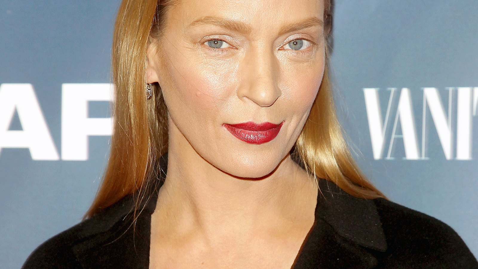 Uma Thurman at "The Slap" premiere party at The New Museum on Feb. 9