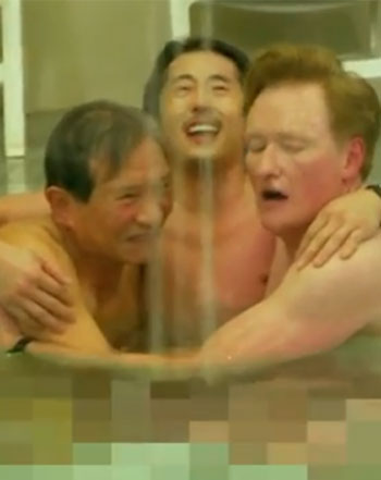 WATCH: Conan And Walking Dead Star Steven Yeun Get Naked 