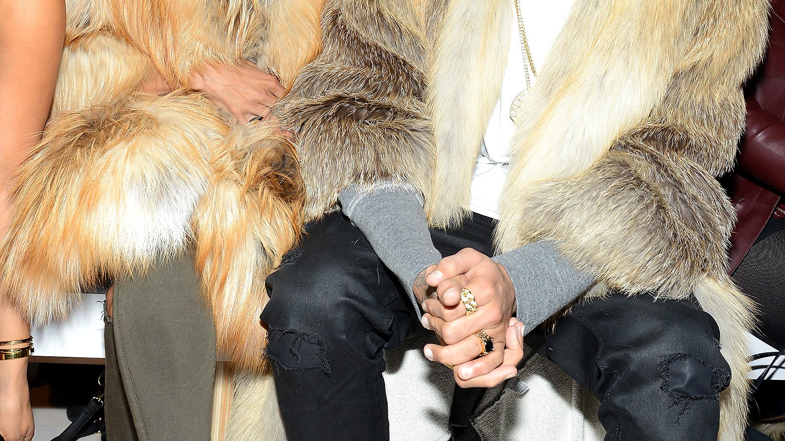 Karrueche Tran and Chris Brown at New York Fashion Week on Feb. 16