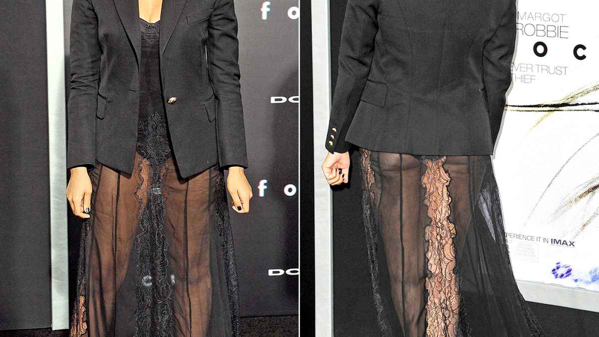 Tia Mowry wears a sheer skirt to the Focus premiere on Feb. 24, 2015.