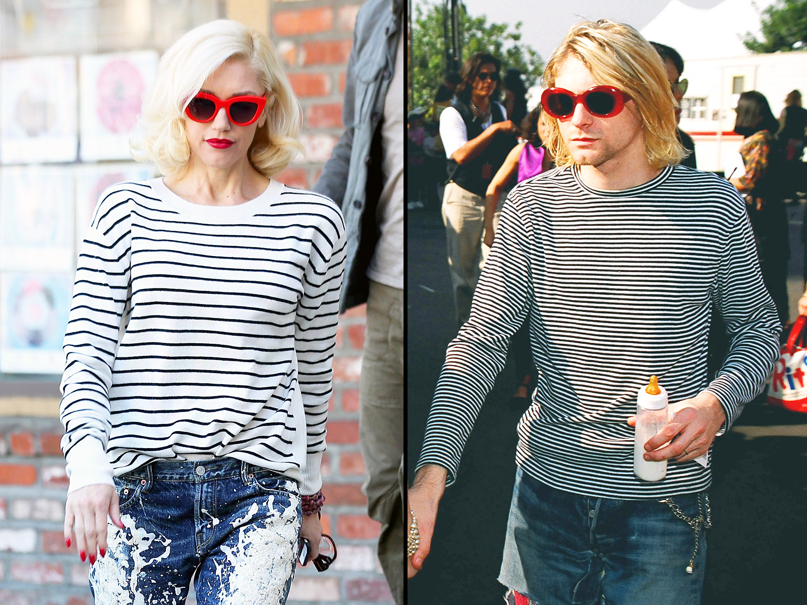 Gwen Stefani Channels Kurt Cobain in Street Style Outfit: Photos