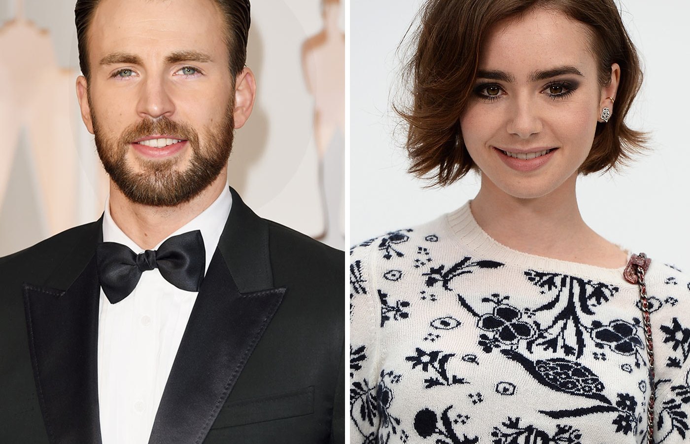 Chris Evans and Lily Collins