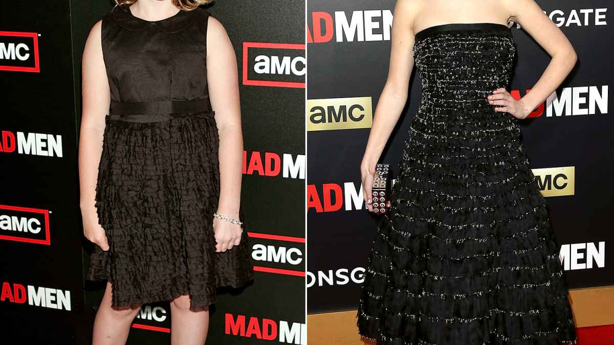 Kiernan Shipka at the Mad Men premiere in 2009 and 2015.