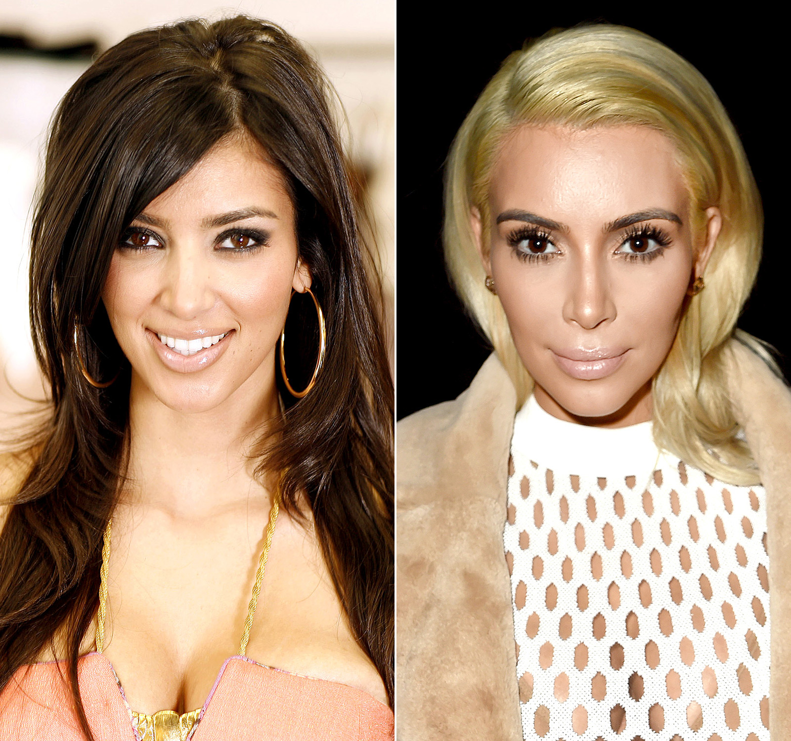 The changing face of Kim Kardashian