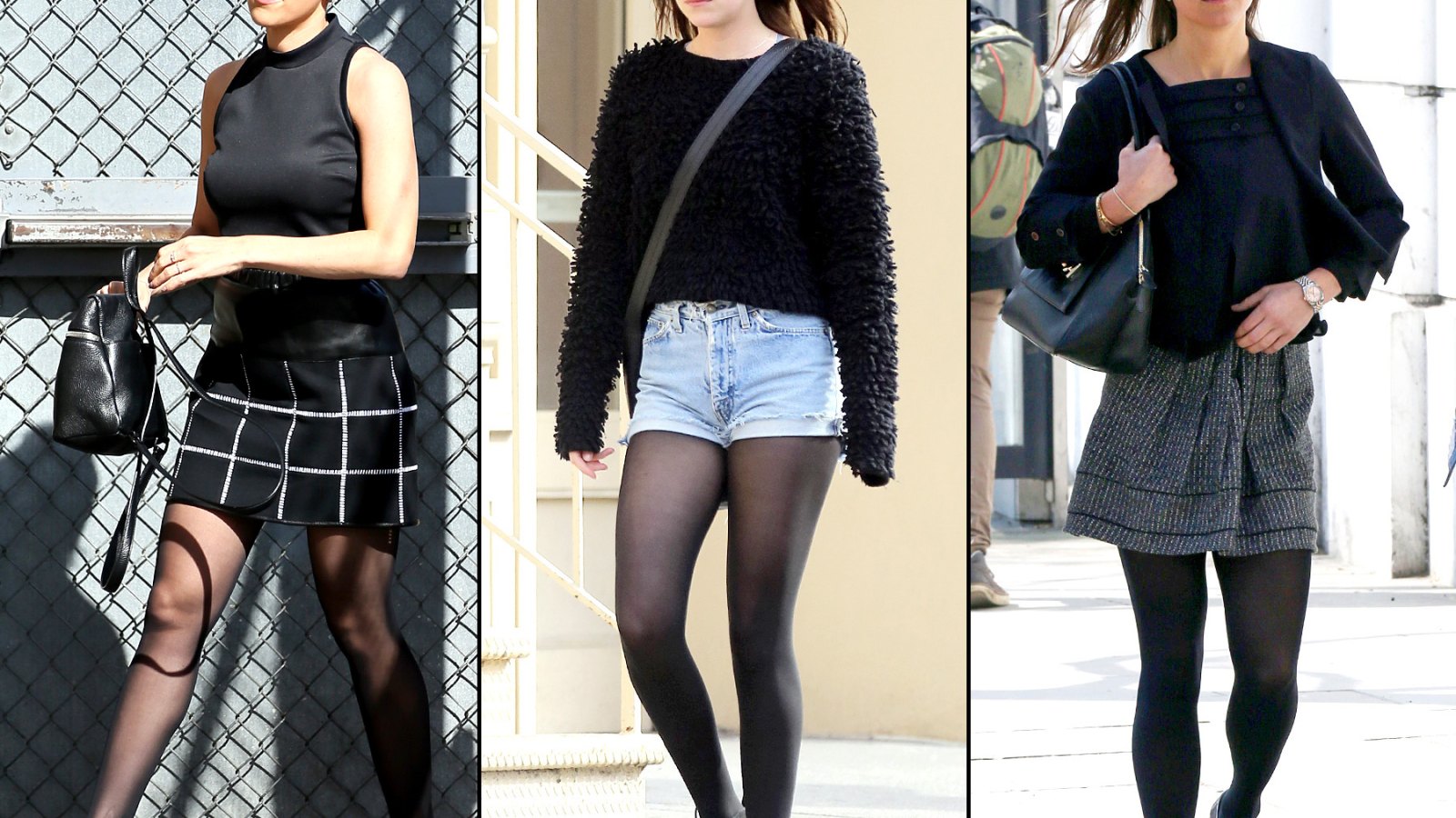 Scarlett Johansson, Dakota Johnsson, Pippa Middleton wear black tights