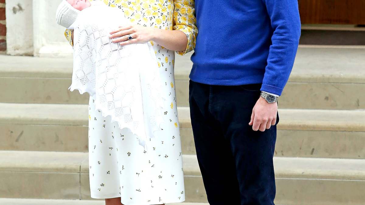 Kate Middleton and Prince William leave the Lindo Wing on May 2, 2015.
