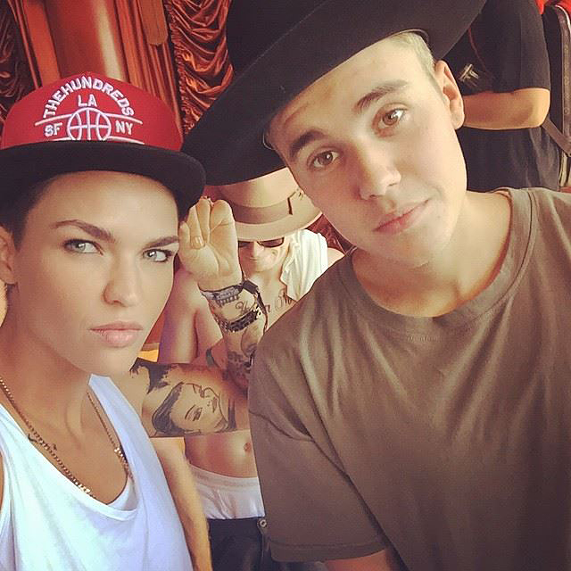 Ruby Rose and Justin Bieber