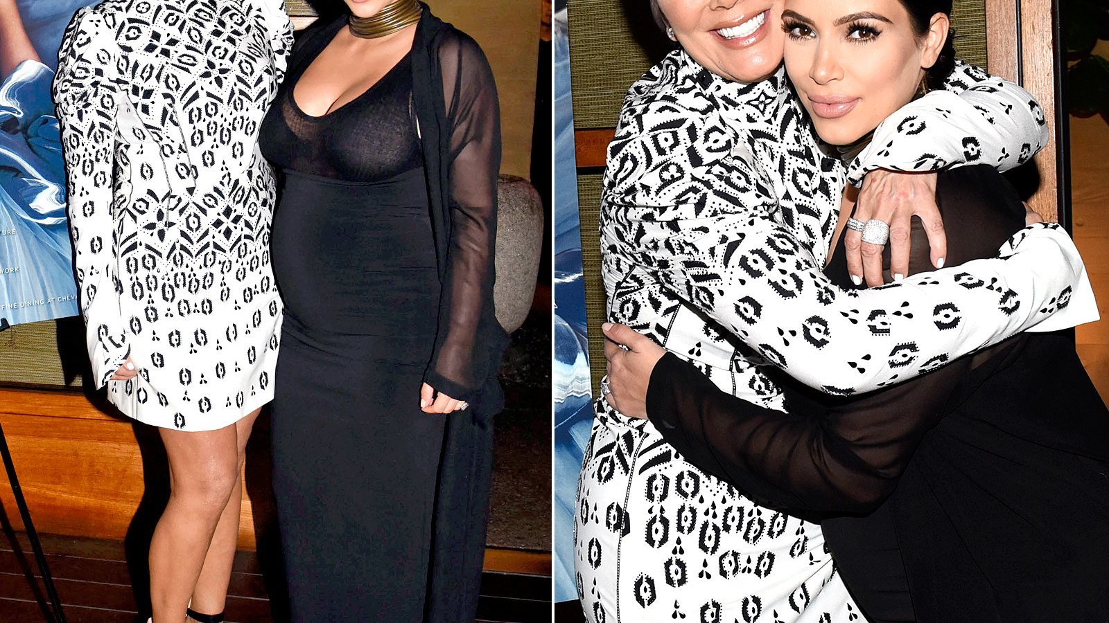Pregnant Kim Kardashian Wears Sheer Outfit to Kris Jenner's Mag Launch