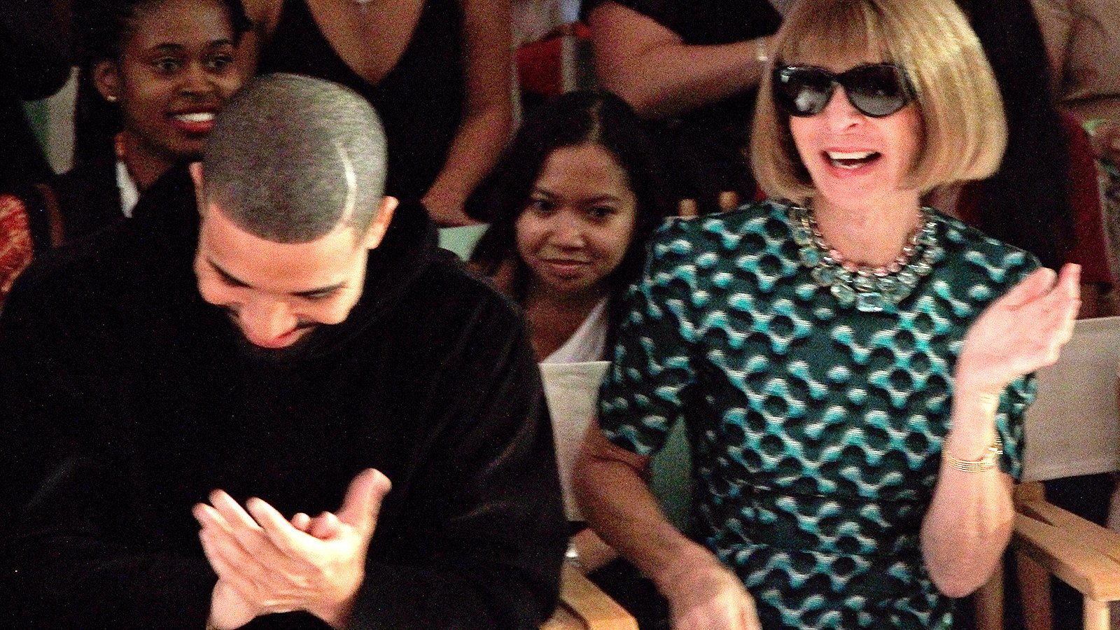 Drake and Anna Wintour at Serena Williams Signature Collection By HSN
