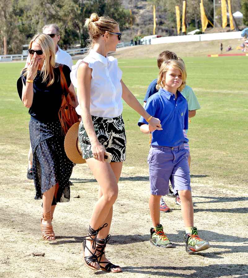 Gwyneth Paltrow and Moses attend the Veuve Clicquot Polo Classi