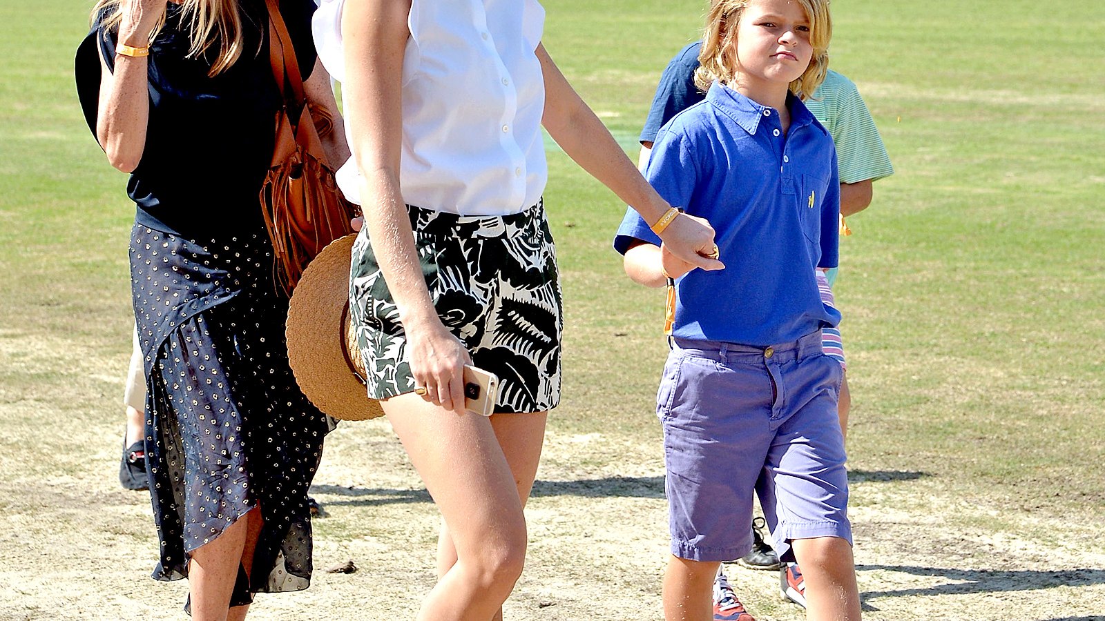 Gwyneth Paltrow and Moses attend the Veuve Clicquot Polo Classi