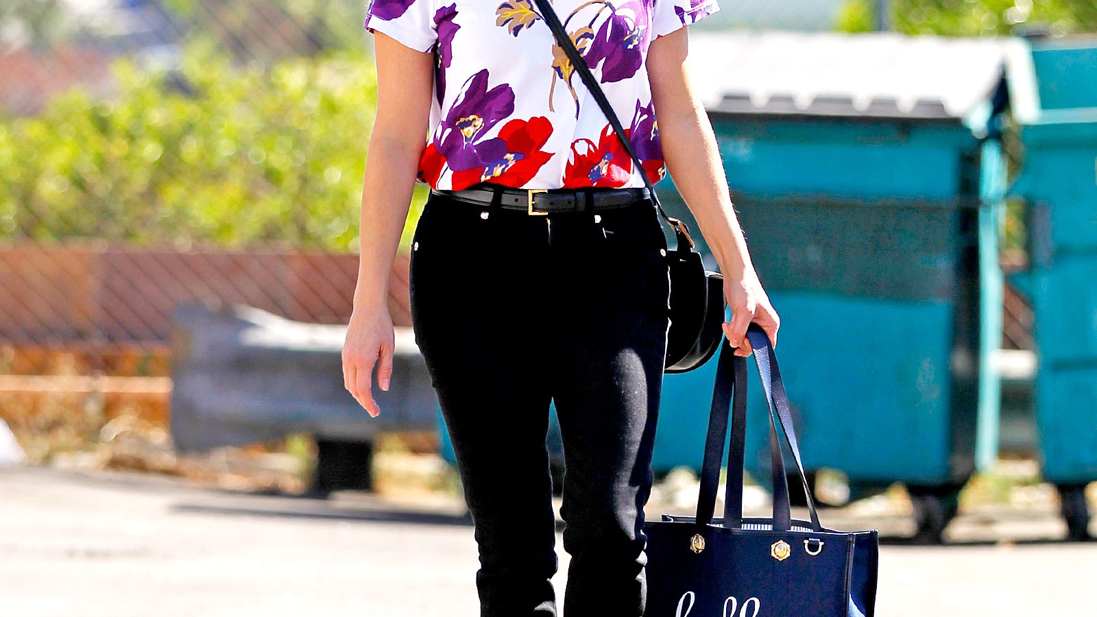 Reese Witherspoon wears Draper James on October 08, 2015 in L.A.