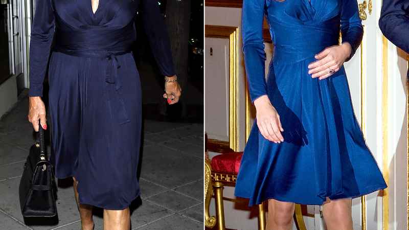 Caitlyn Jenner Wears Same Blue Wrap Dress as Kate Middleton | Us Weekly Caitlyn Jenner Wears Same Blue Wrap Dress as Kate Middleton | Us Weekly
