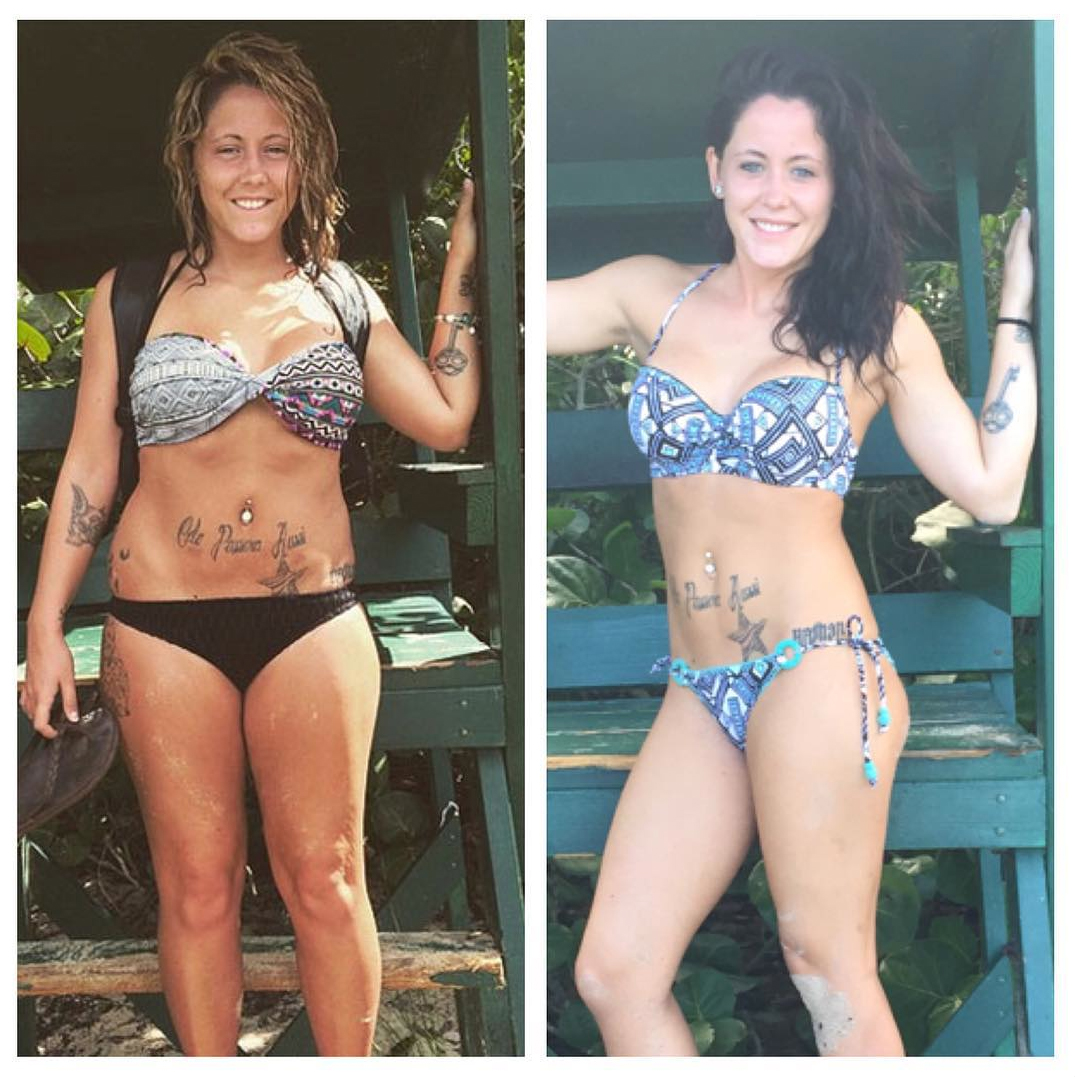 Jenelle Evans Shows Off Weight Loss in Bikini Pics 11 Months Apart