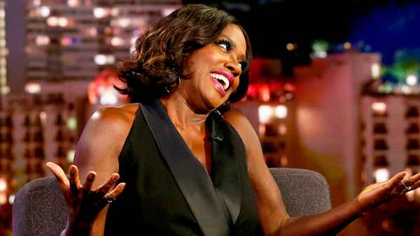 Viola Davis and Jimmy Kimmel