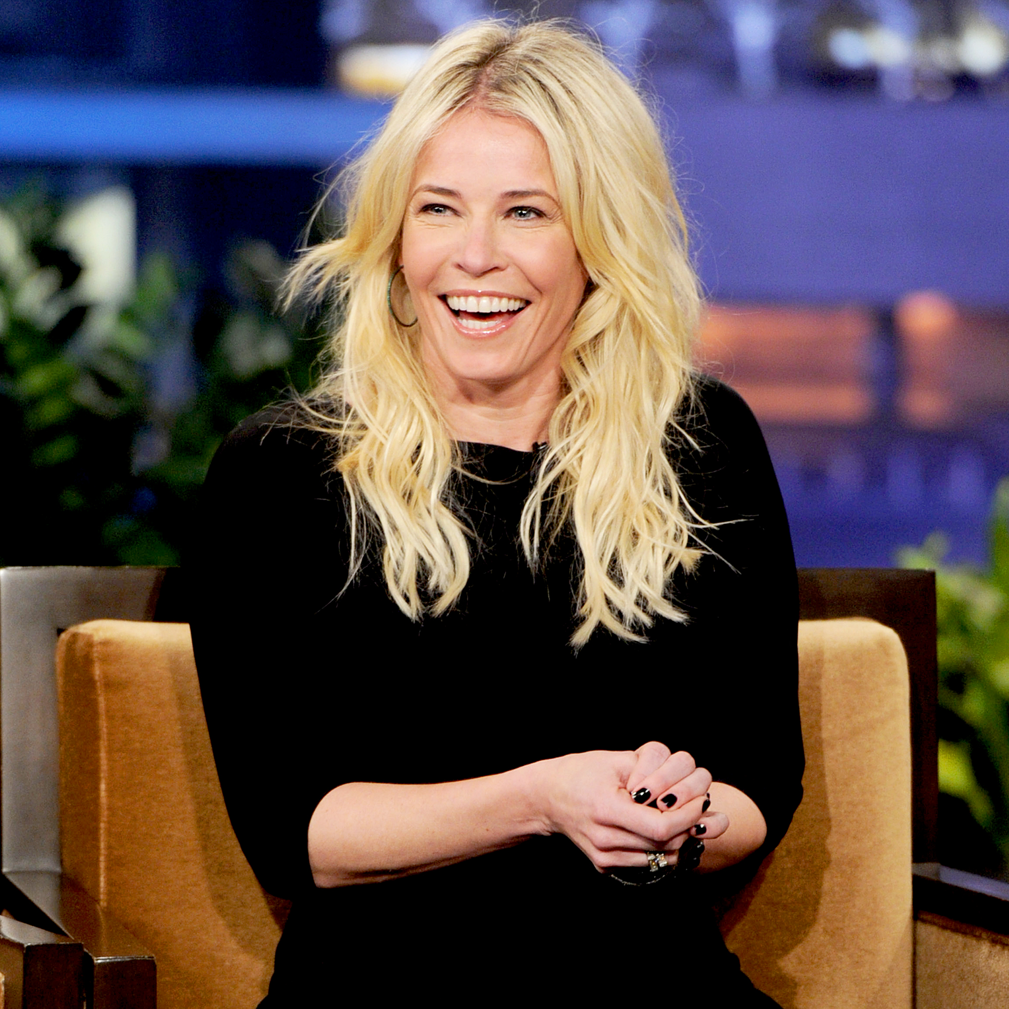Chelsea Handler appears on the Tonight Show With Jay Leno at NBC Studios on February 7, 2012 in Burbank, California.