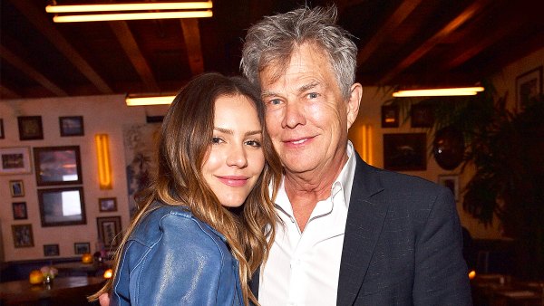 Katharine McPhee and David Foster attend Barbra Streisand's 75th birthday at Cafe Habana on April 24, 2017 in Malibu, California.