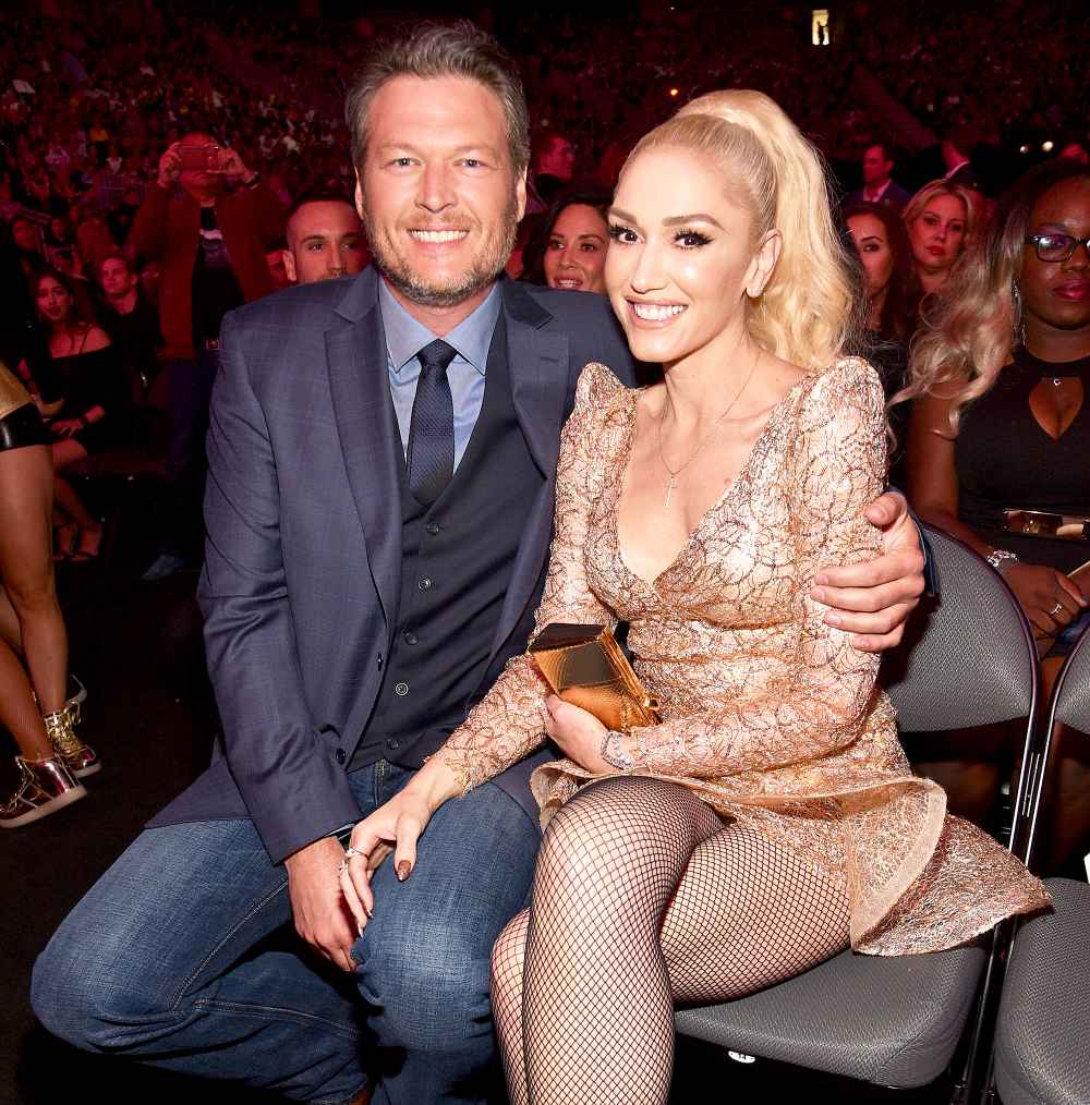 Blake Shelton and Gwen Stefani attend the 2017 Billboard Music Awards at T-Mobile Arena on May 21, 2017 in Las Vegas, Nevada.
