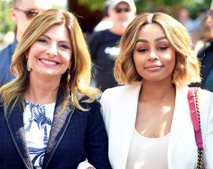 Lisa Bloom and Blac Chyna attend a pre-court hearing press conference at Los Angeles Superior Court on July 10, 2017 in Los Angeles, California.