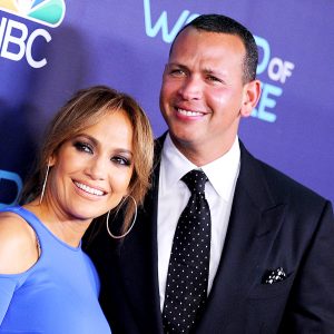 Jennifer Lopez and Alex Rodriguez attend NBC's "World of Dance" celebration at Delilah on September 19, 2017 in West Hollywood, California.