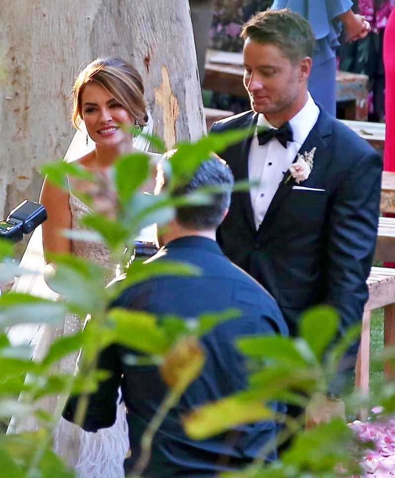 Justin Hartley ties the knot with Chrishell Stause on October 28, 2017.