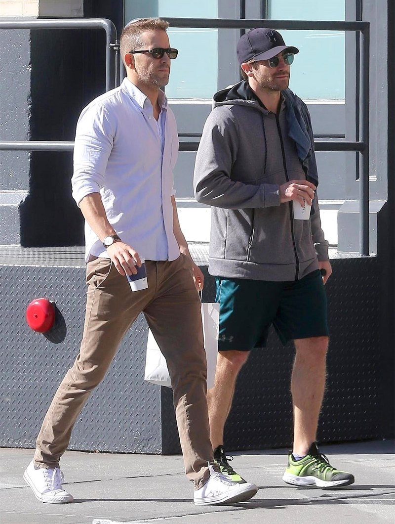 Ryan Reynolds, Jake Gyllenhaal Grab Coffee in NYC: Pics