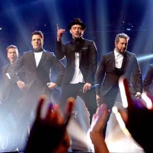 'N Sync performs during the 2013 MTV Video Music Awards at the Barclays Center in New York City.