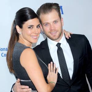 Jamie-Lynn Sigler and Cutter Dykstra arrive at the International Medical Corps' Annual Awards dinner ceremony at the Beverly Wilshire Four Seasons Hotel in Beverly Hills, California.