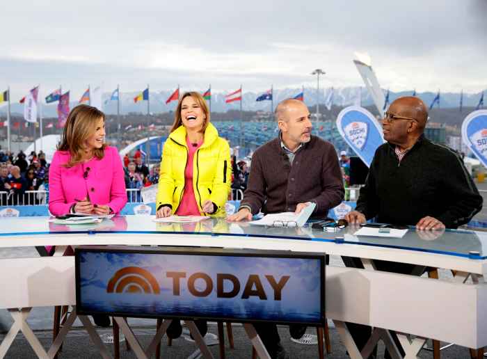 Natalie Morales, Savannah Guthrie, Matt Lauer and Al Roker during the NBC ‘Today‘ show at the the Sochi 2014 Winter Olympics in Sochi, Russia.