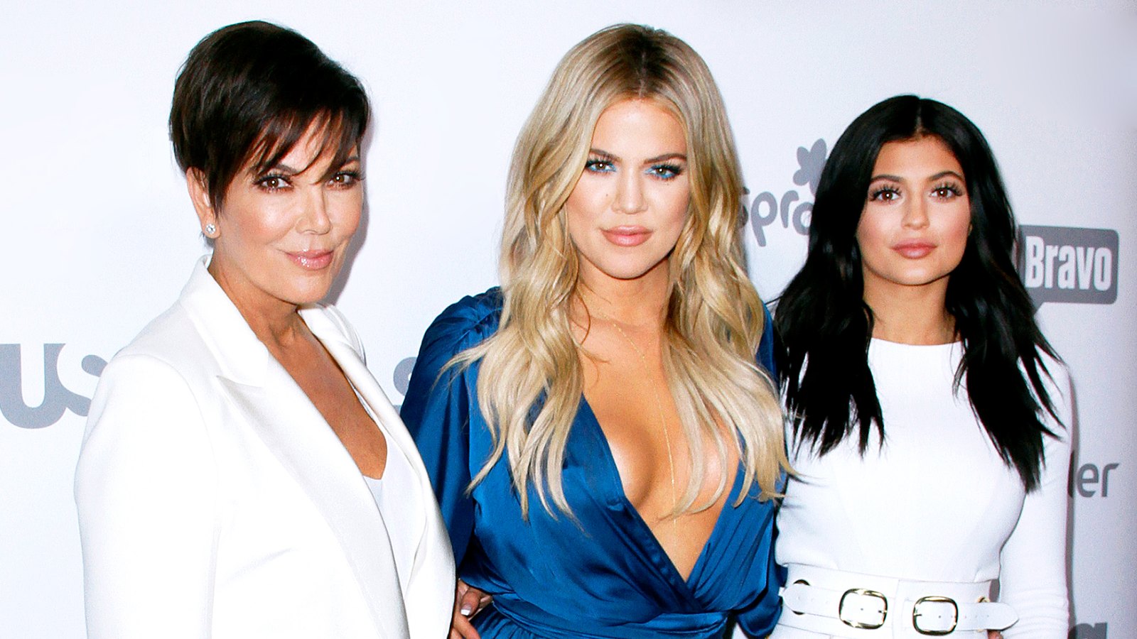 Kris Jenner, Khloe Kardashian and Kylie Jenner attend the 2015 NBCUniversal Cable Entertainment Upfront at The Jacob K. Javits Convention Center in New York City.