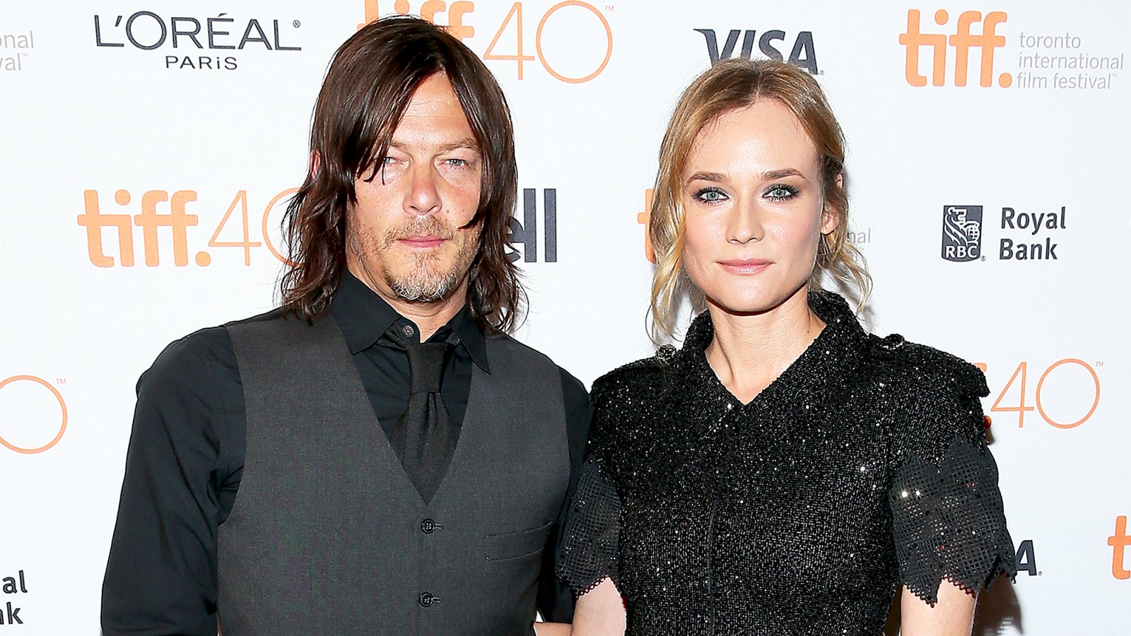 Norman Reedus and Diane Kruger attend the 2015 Toronto International Film Festival at The Elgin in Toronto, Canada.