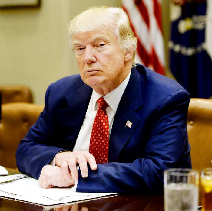 Donald Trump discusses the federal budget in the Roosevelt Room of the White House on February 22, 2017 in Washington, DC.