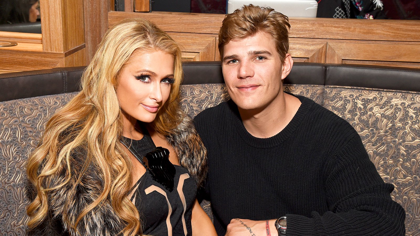 Paris Hilton and Chris Zylka attends day three of TAO, Beauty & Essex, Avenue and Luchini LA Grand Opening on March 18, 2017 in Los Angeles, California.
