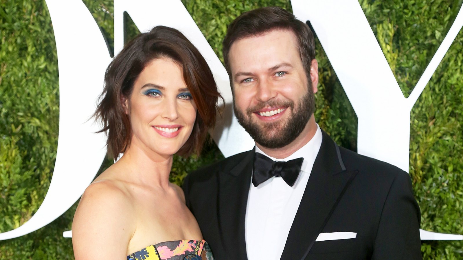 Cobie Smulders and Taran Killam attend the 71st Annual Tony Awards at Radio City Music Hall on June 11, 2017 in New York City.