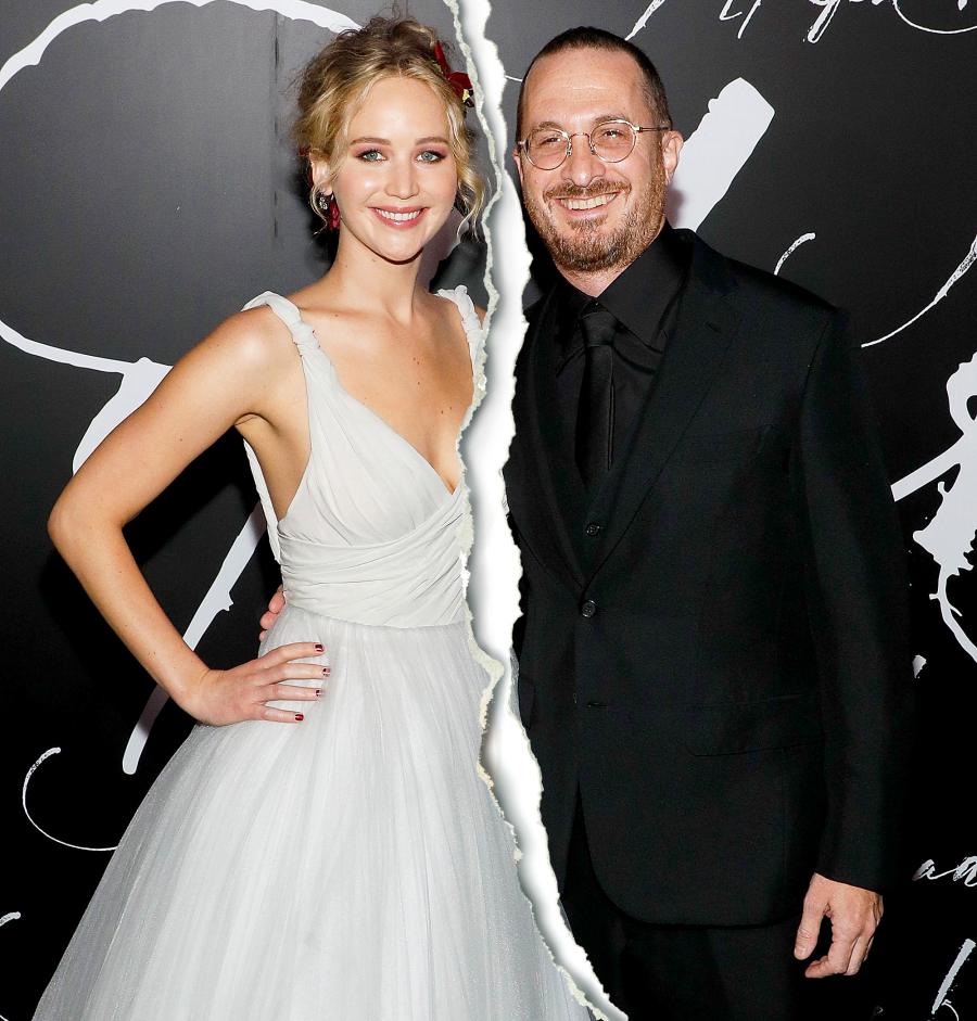 Jennifer Lawrence and Darren Aronofsky attend the premiere of 