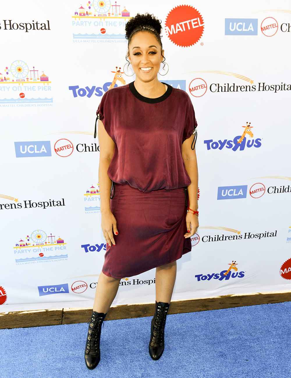Tia Mowry attends the 18th Annual Mattel Party on the Pier at Pacific Park, on Santa Monica Pier on November 5, 2017 in Santa Monica, California.