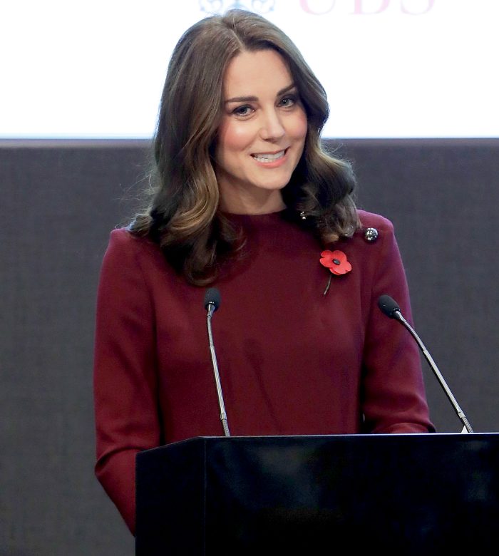 Catherine, Duchess Of Cambridge speaks at the annual Place2Be School Leaders Forum at UBS London on November 8, 2017 in London, England.