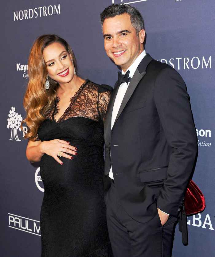 Jessica Alba and husband Cash Warren attend the 2017 Baby2Baby Gala at 3LABS on November 11, 2017 in Culver City, California.