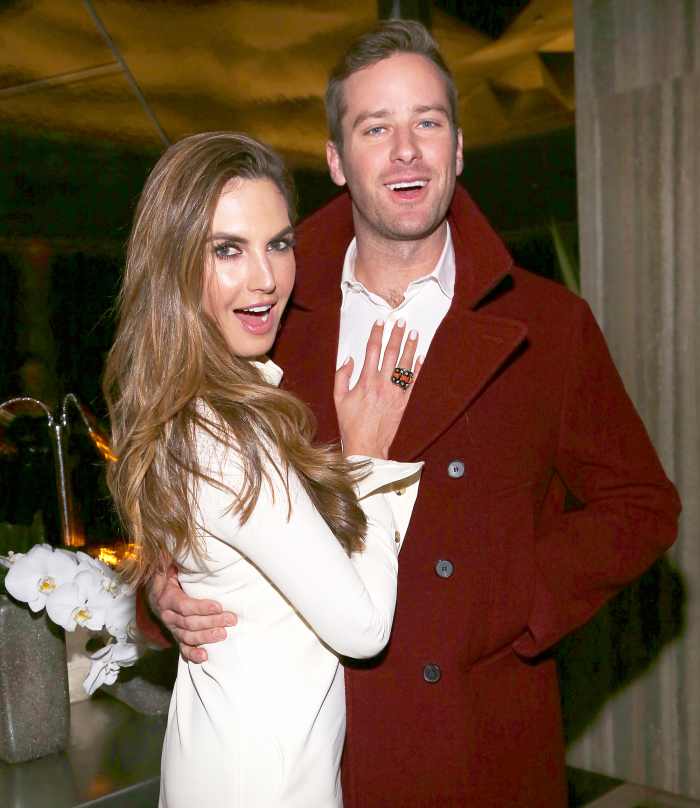 Elizabeth Chambers and Armie Hammer attends Calvin Klein and The Cinema Society host a screening of 'Call Me By Your Name' on November 16, 2017 in New York City.