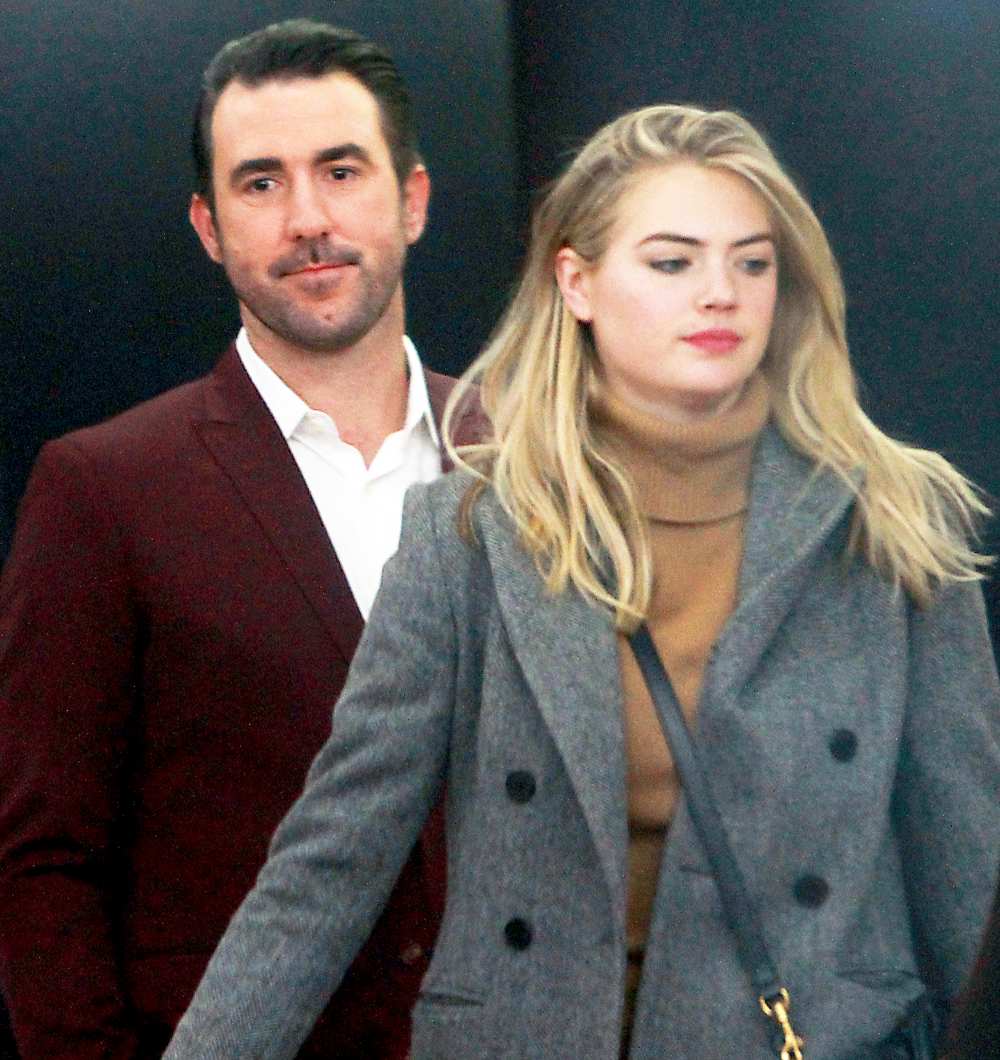 Justin Verlander and Kate Upton seen at NBC's Today Show on November 17, 2017 in New York City.