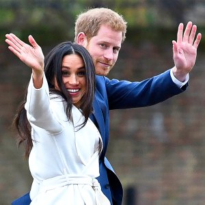 Prince Harry and Meghan Markle attend an official photocall to announce their engagement at The Sunken Gardens at Kensington Palace on November 27, 2017 in London, England.